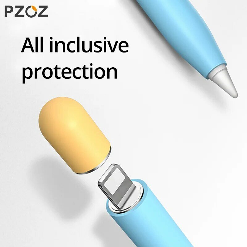 PZOZ-Apple Pencil 2 1st 2nd 케이스 펜슬 케이스, 태블릿 터치 스타일러스 펜 보호 커버 파우치 휴대용 소프트 실리콘 케이스