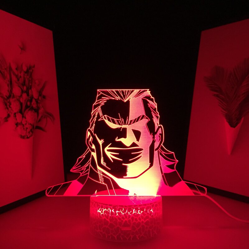 بلدي بطل الأكاديمية أنيمي الشكل جميع قد ثلاثية الأبعاد LED ضوء الليل للطفل هدية عيد ميلاد غرفة نوم ملونة الجدول مصباح هدية الكريسماس