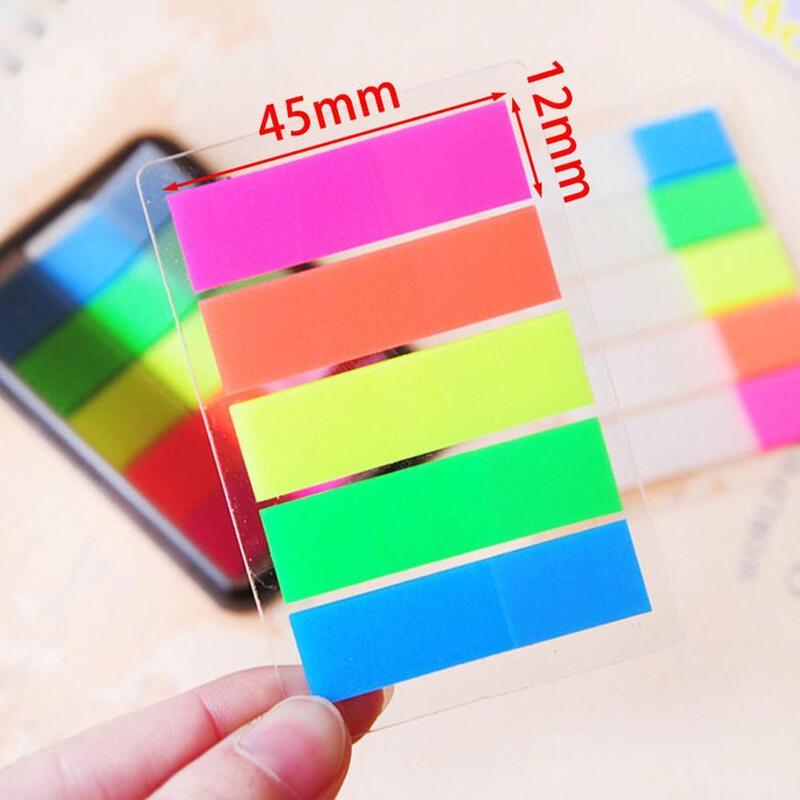 Fluorescence colour Memo Pad Self Adhesive Sticky Notes Memo Point It Marker School office Bookmark Supplies Sticker Paper J8Y1