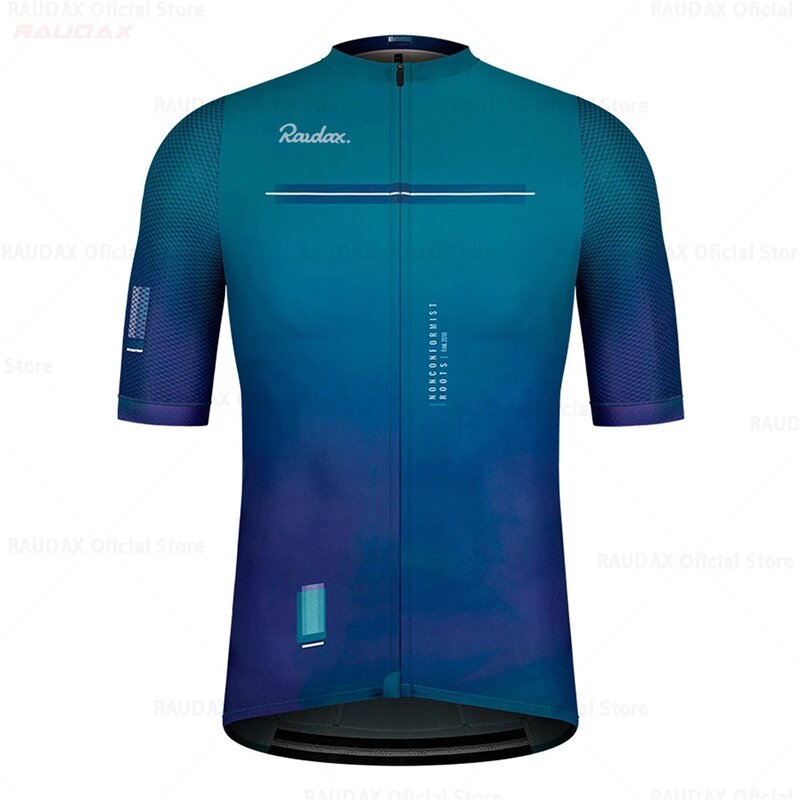 Conjunto de Ropa de Ciclismo para Hombre, Maillot de manga corta para bicicleta de montaña, color azul, novedad de 2022
