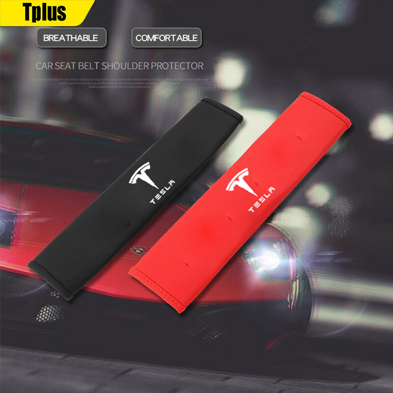Tplus Gordel Schouderband Pad Voor Tesla Model 3 2021 Auto Seat Cover Protector Riem Modellering Accessoires Model Drie
