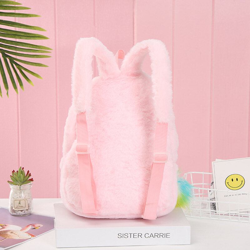 Новый милый детский плюшевый рюкзак с единорогом из мультфильма для девочек, детские мягкие плюшевые сумки на шнурке с милыми животными, по...