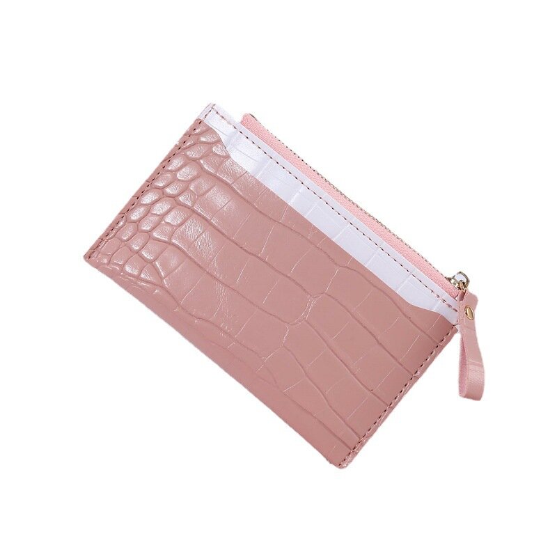 Women Fashion Solid Color Credit Card ID CardWallet  Multi-slot Card Holder Casual PU Leather Mini Coin Purse Wallet CasePurse
