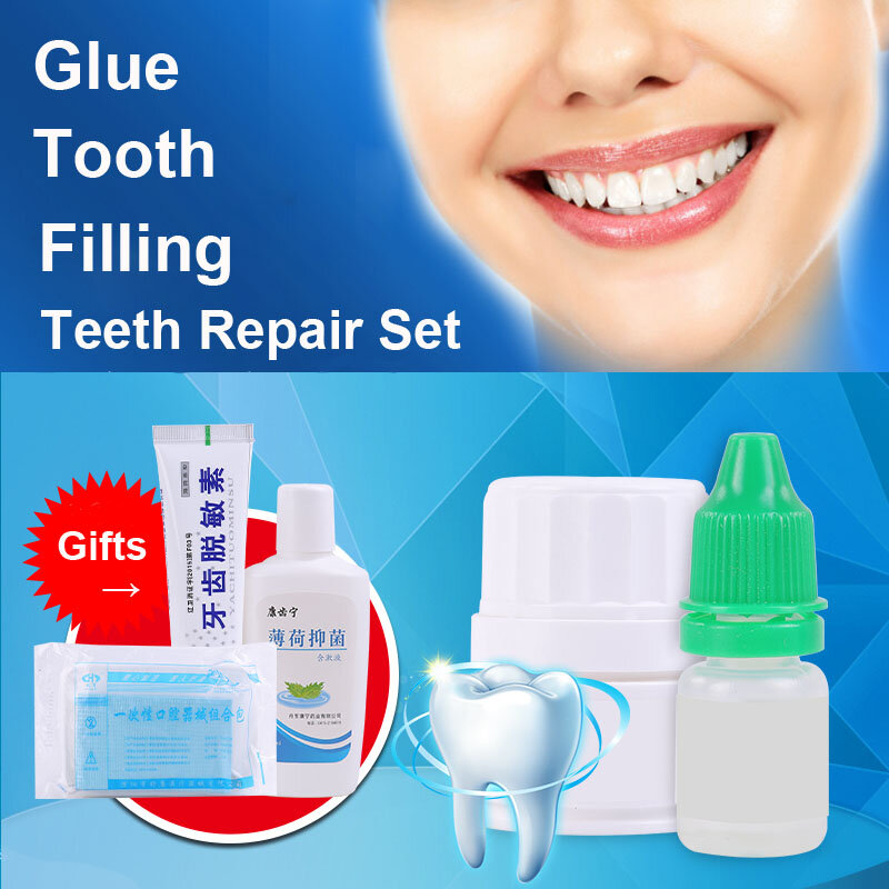 Waterproof Glue Dentist Tooth Filling Hole Filler Fix Kit Tool Hobby Strong Doctor Clear Dental Adhesive Super Cure Teeth Repair