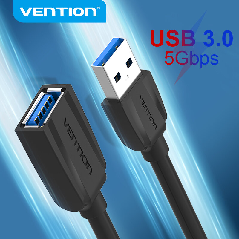 Vention Kabel USB 3.0 Kabel Ekstensi USB Pria Ke Wanita 3.0 2.0 Kabel Ekstensi USB untuk PS4 Xbox Smart TV PC Kabel Ekstensi USB