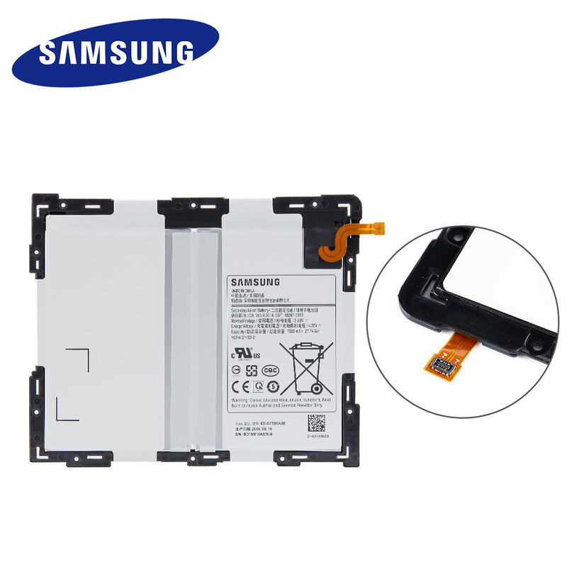 SAMSUNG Original EB-BT595ABE 7300MAh แบตเตอรี่แท็บเล็ตสำหรับ Samsung Galaxy Tab A2 10.5 SM-T590 SM-T595 T590 T595 + เครื่องมือ