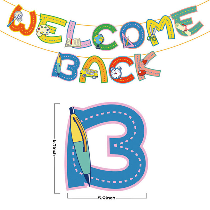 27-Pack Welcome Banner Back to School Latex Balloons Decor Set,