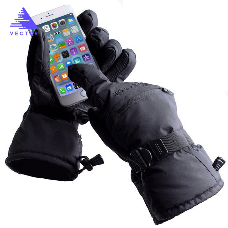 Guantes Térmicos de esquí para hombre y mujer, guantes de Snowboard con pantalla táctil, resistentes al agua, para invierno, esquí, escalada y nieve