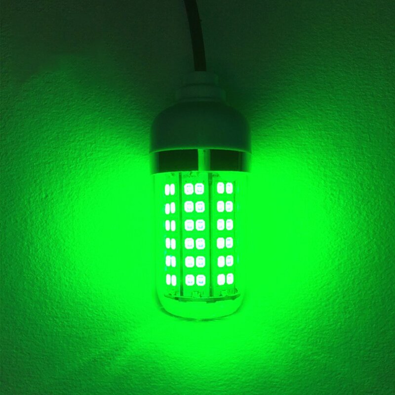 야외 12v 전압 방수 Led 낚시 빛 녹색 빛 낚시 빛 Led 물고기 램프 뗏목 낚시 미끼 물고기 빛