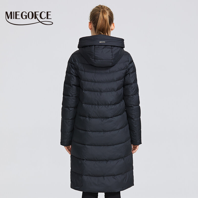 MIEGOFCE 2021 جديد الشتاء سترة نسائية معطف بسيط المرأة سترات دافئة الشتاء المرأة معطف عالية الجودة البيولوجية أسفل سترات