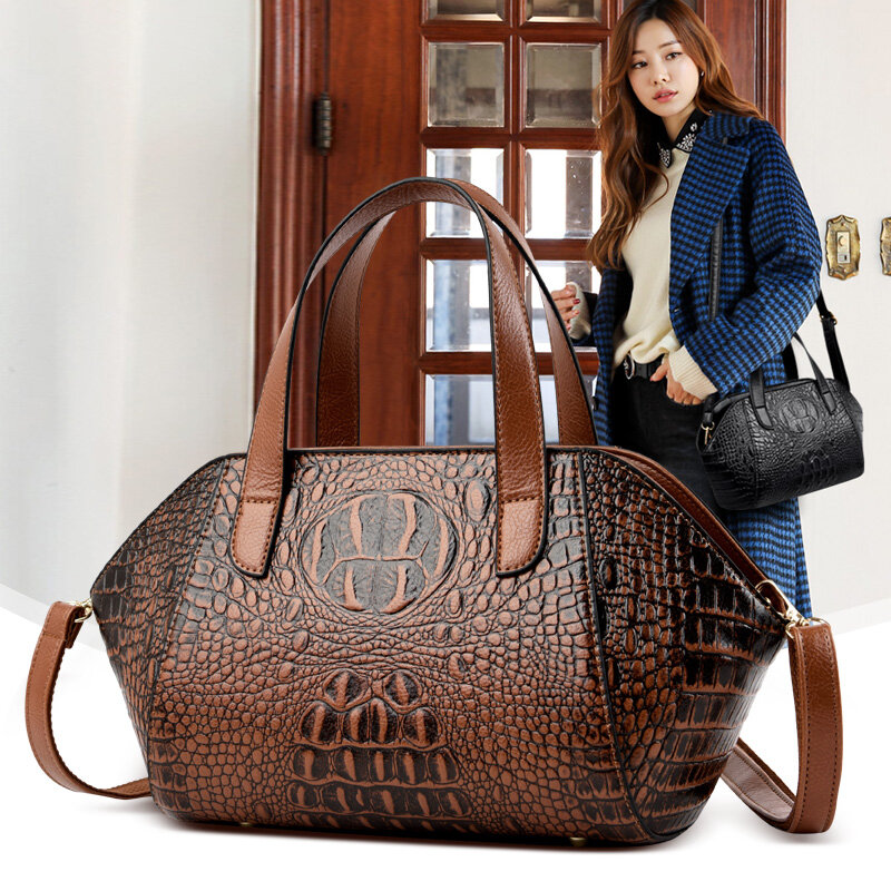 Модная роскошная женская сумка OLSITTI, высококачественные кожаные сумки через плечо с крокодиловым узором, женская сумка через плечо 2021