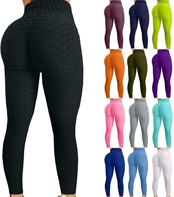 2021 Celana Ketat Viral Tiktok Celana Yoga Pantat Persik Selulit Celana Ketat Kebugaran Pinggang Tinggi Celana Olahraga Wanita Push-Up Ramping