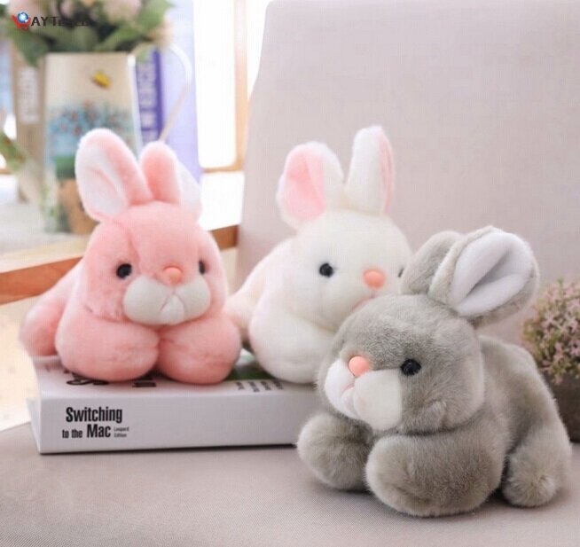 Милый розовый кролик anyuan15 см/20 см, плюшевые кролики, мягкие игрушки для девочек, подарки на день рождения, игрушки попсит