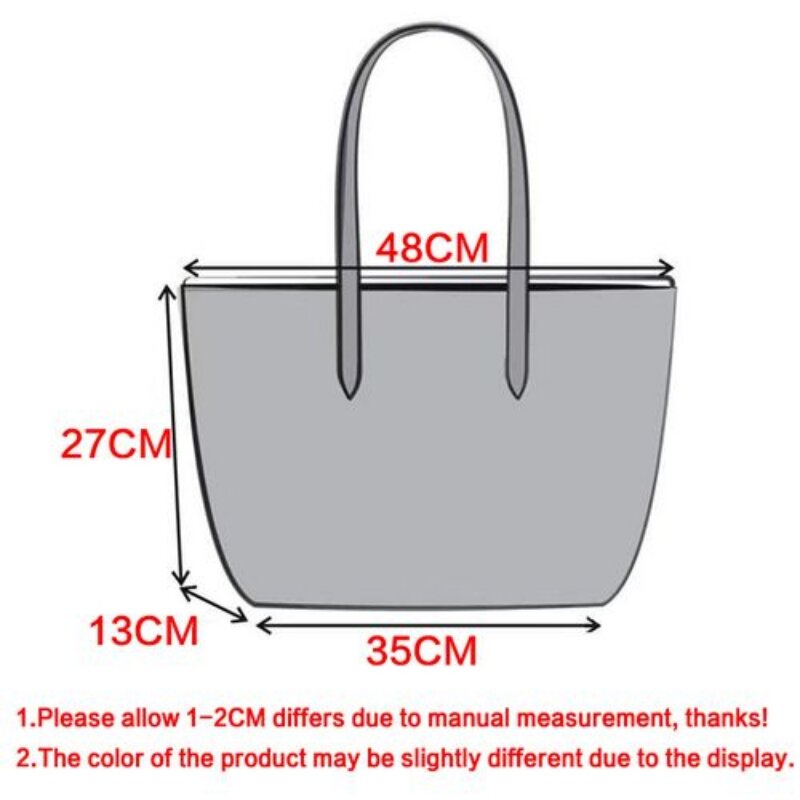 Designer Brand PVC coccodrillo modello di moda Tote borse a mano a spalla borse da viaggio per ufficio da donna di grandi dimensioni