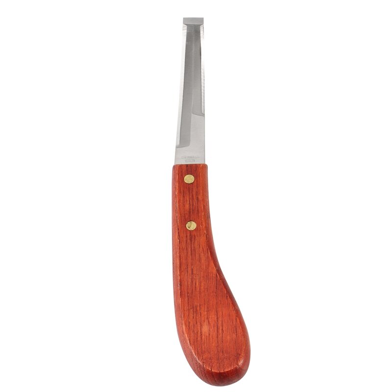 New Sale Double Edge Hoof Knife with Wooden Handle, Razor Edge Cut Bakelite Handle