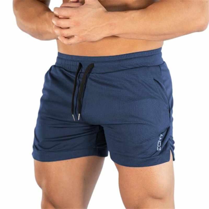 Męskie spodenki do kulturystyki Fitness męskie Summer2020 siłownie treningowe męskie oddychające siatkowe szybkie suche odzież sportowa Jogger krótkie spodnie plażowe