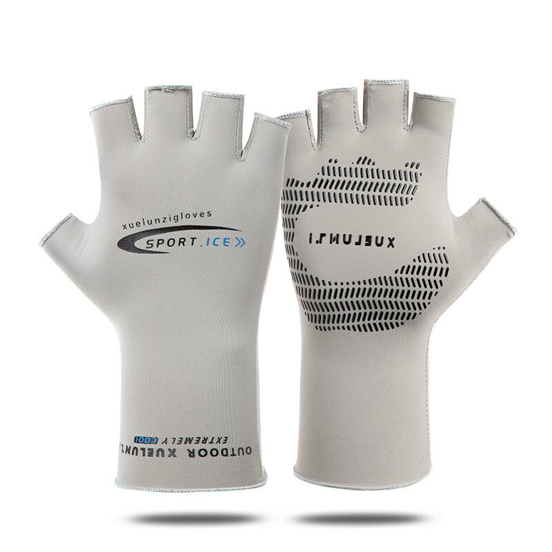 Черные солнцезащитные перчатки для мужчин, женщин, мужчин, летние тонкие перчатки из ледяного шелка с защитой от ультрафиолета для вождения...