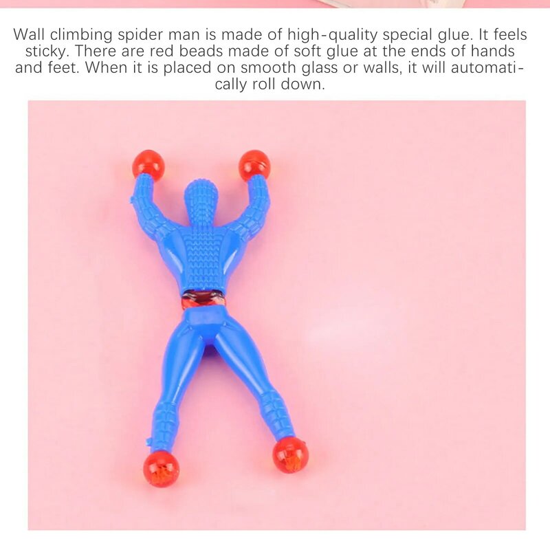 1 Buah Mainan Spider Memanjat Dinding Lengket Lucu Hadiah Mainan Edukasi Anak-anak Dikirim Secara Acak