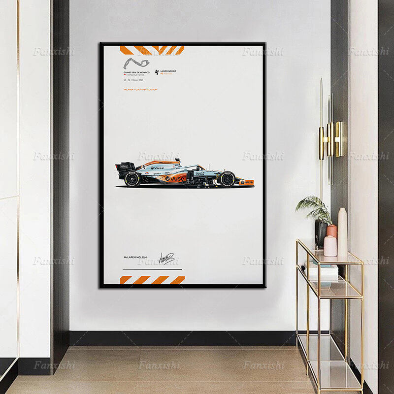 F1 Car MCL35M molo Lando norris-legends F1 Poster Wall Art Canvas Painting Hd Prints immagini modulari Living Room Decor Gift