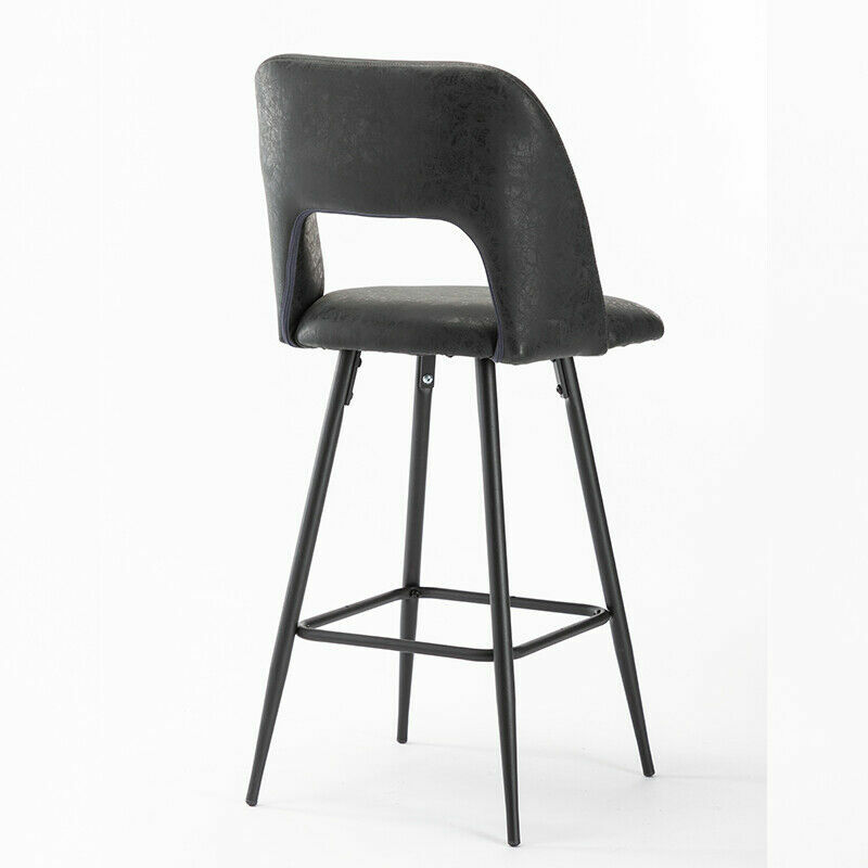 Restauracja/Bar stołki-sztuczna skóra stołki barowe z nogi metalowe-licznik wysokość proste Home Office Bar Retro stołki z głęboki dekolt na plecach