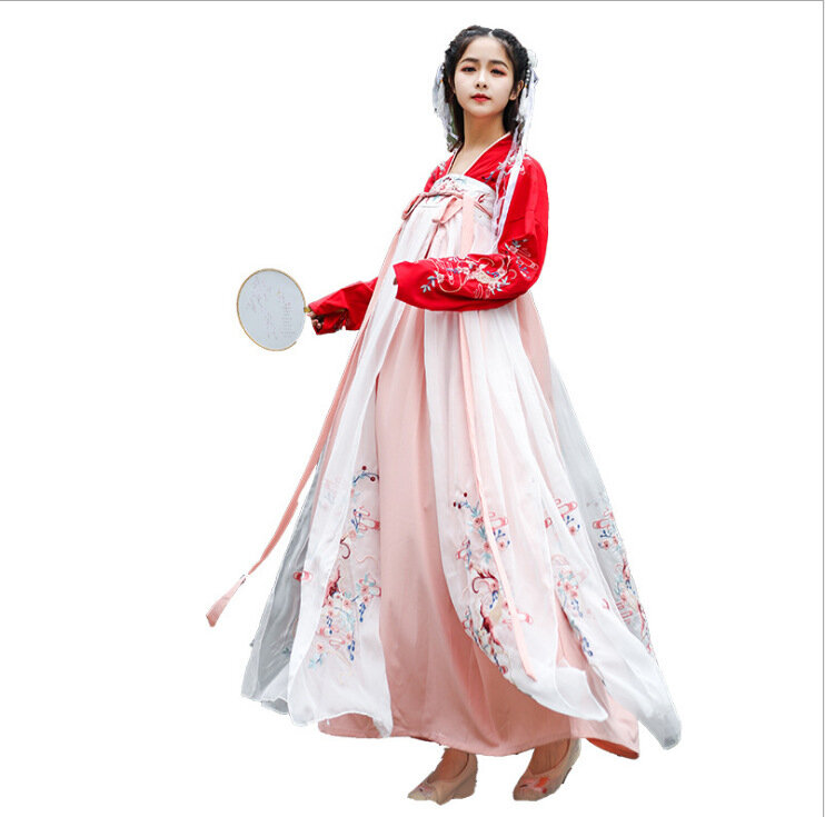 Hanfu Vrouwelijke Borst Verbeterd Kostuum Chinese Stijl Chinese Elementen Koi Vis Borduurwerk Daily Elegante Fris En Elegant