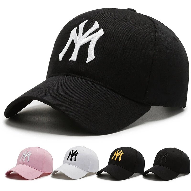 男性と女性のための野球帽,新しいyorkの刺繍が施された3D野球帽,綿100%,パパの帽子,ユニセックス,10代の愛らしいデザイン