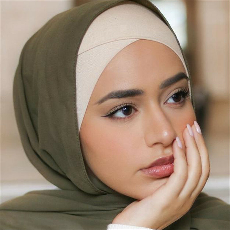 Foulard de tête en coton pour femmes musulmanes, sous-foulard, Hijab extensible, turban, couvre-chef, châle, Islam, bandeau intérieur, Bonnet