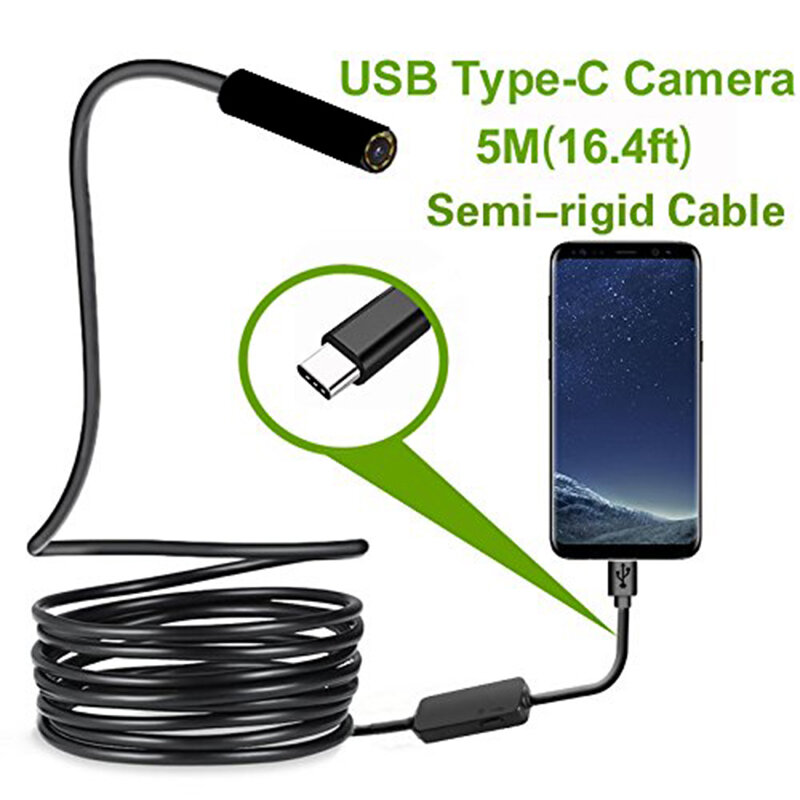 Minikamera endoskopowa, 7.0 mm, USB typ C, Android, twardy kabel, PC, telefon, rurka, inspekcja