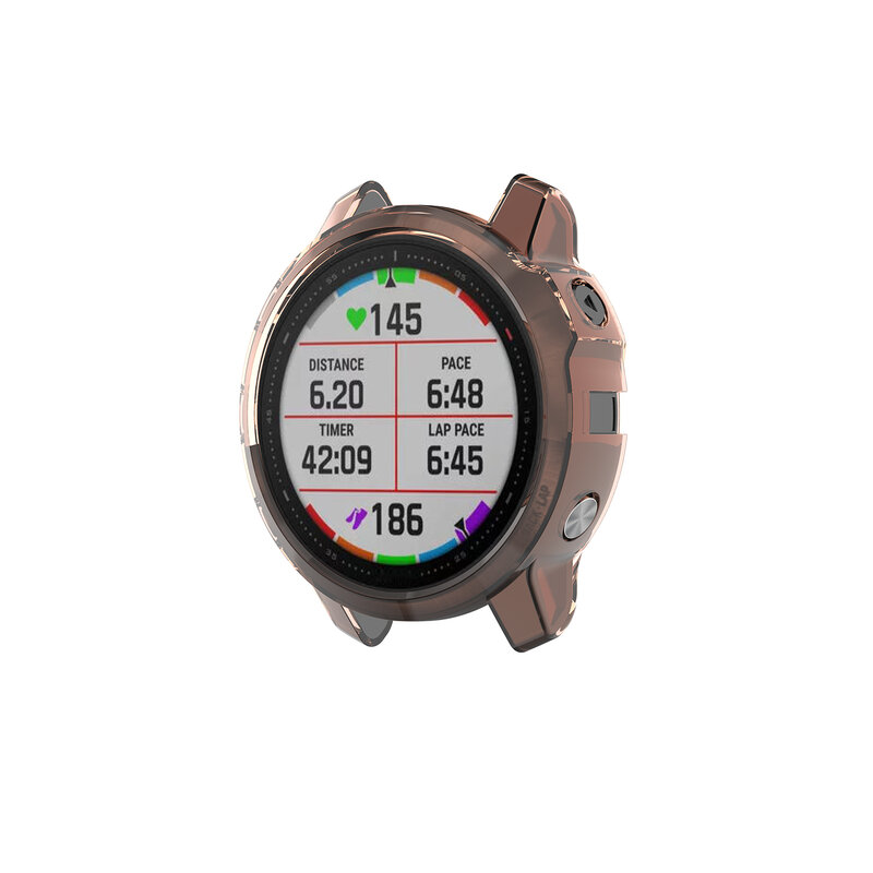 Прозрачный цветной защитный чехол из ТПУ для наручных часов Garmin fenix 6s, спортивный защитный чехол
