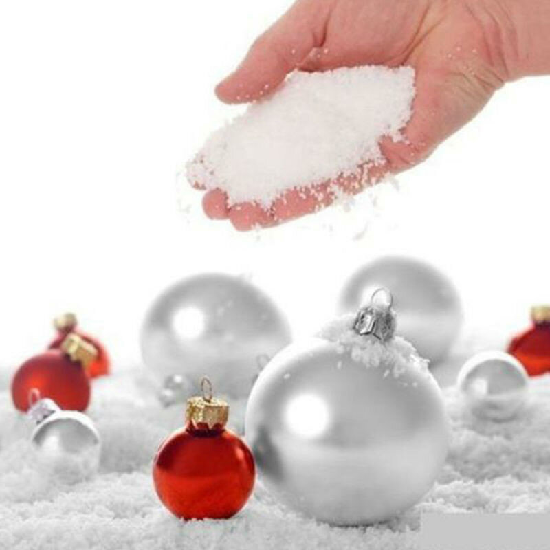 Copos de nieve artificiales mágicos, polvo de nieve instantáneo, suministros de fiesta de frozen, decoraciones navideñas para el hogar, boda, nieve D