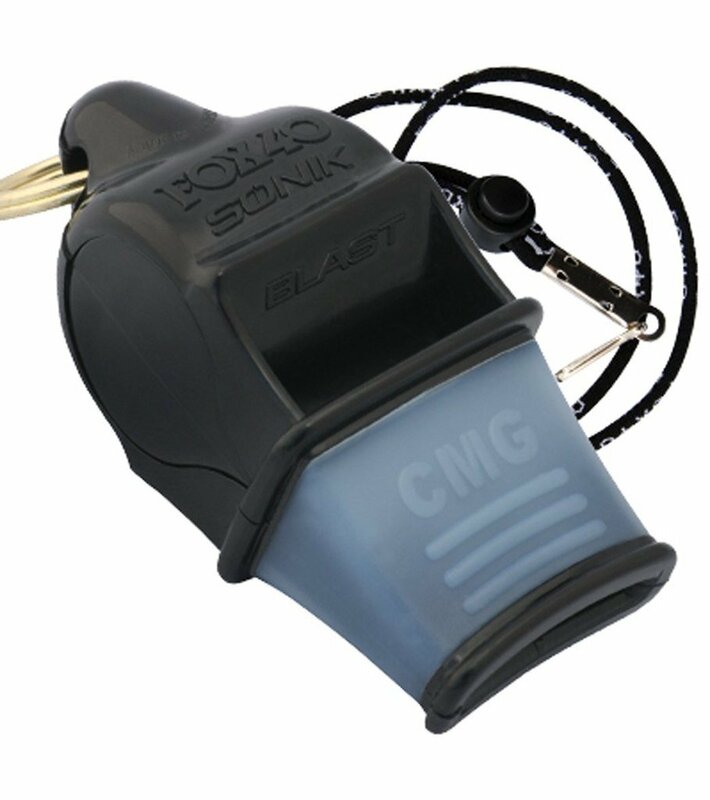Sonik Blast CMG Group Sports and Safety Loud Coach Referee Whistle With Breakaway Black
