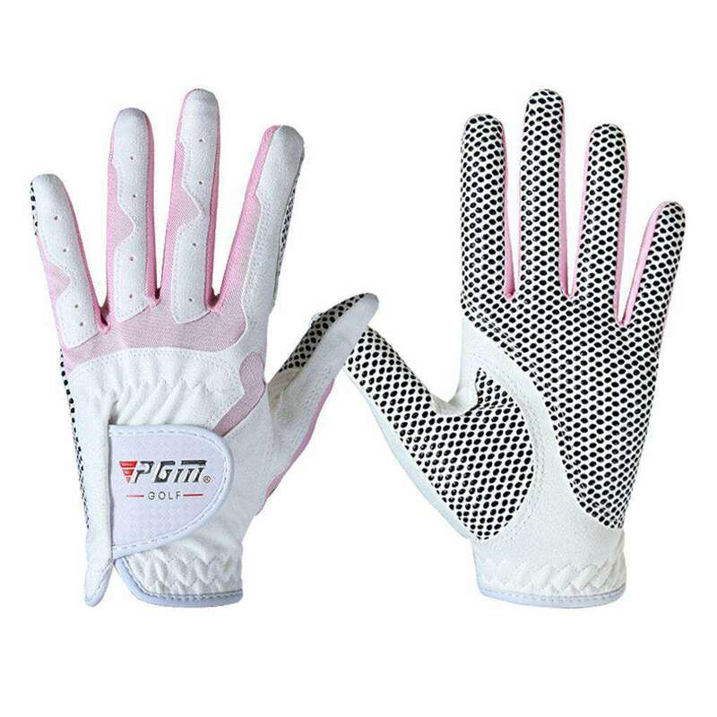 Женские перчатки для гольфа Нескользящие дизайнерские левые и правые гранулы из микрофибры дышащие мягкие спортивные перчатки