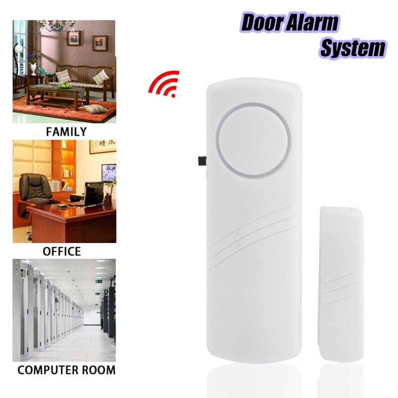 Alarma remota para puerta y ventana, antirrobo inalámbrico con Sensor magnético de seguridad para el hogar, sistema de alarma de garaje más largo, dispositivo de seguridad