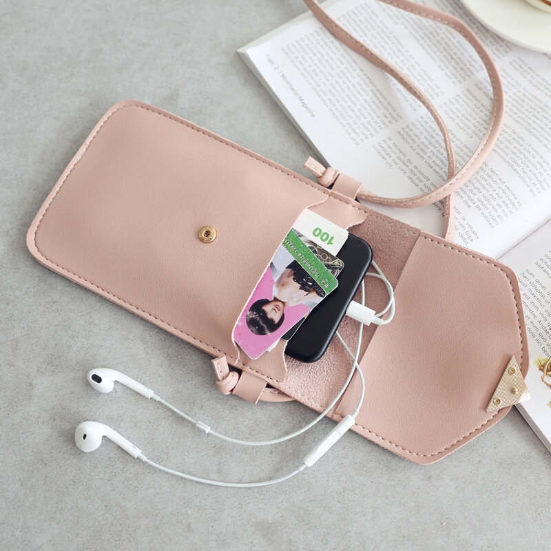 Женская сумка 2022, кошелек для сотового телефона с сенсорным экраном, кошелек для смартфона, кожаная сумка на ремне через плечо