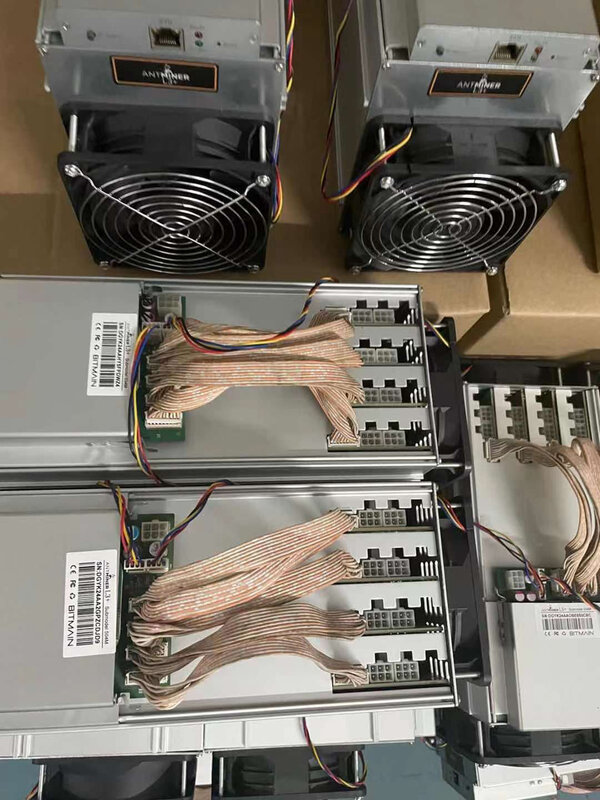 Bitmain Antminer L3 + PSU Scrypt Asic ใช้ Bitcoin Miner Bitminer/L3 + Crypto Hashrate Board Ready To เรือ