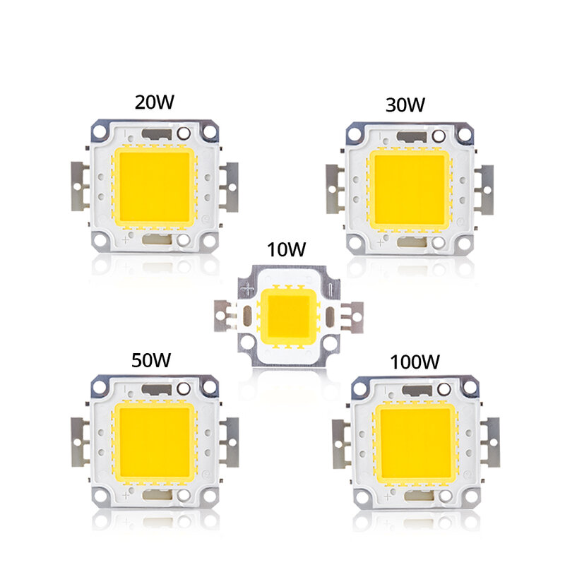 Đèn Led Ma Trận Bóng Đèn Đèn DC LED Chip COB 12V 10W 36V 100W 50W 30W 20W DIY Pha Đèn Trợ Sáng Trắng Ấm Độ Sáng Cao Cob Hạt