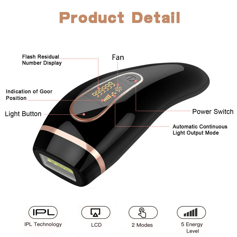 999999 флэш-профессиональный Перманентный IPL лазерный эпилятор электрический Для женщин Лазерная средство для безболезненного удаления воло...