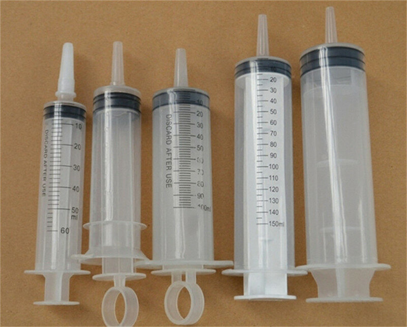 Jeringa de plástico de 100ML, herramienta de cocina reutilizable, para medir nutrientes estériles