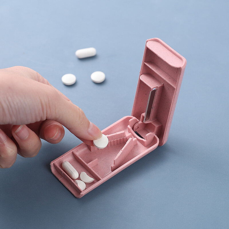 Kotak Pil Obat Penyimpanan Mini Portabel Pria Wanita Kotak Plastik Kosong Portabel Aksesori Perjalanan