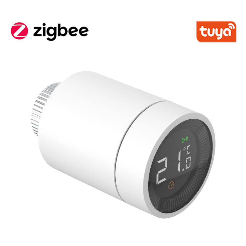 Термостат Tuya ZigBee TRV для умного дома, привод клапана радиатора, программируемый контроллер температуры с поддержкой Alexa и Google Assistant