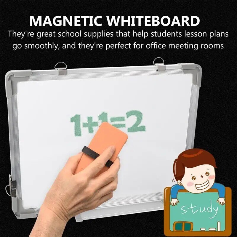 1/2Pc แม่เหล็กสองด้านไวท์บอร์ด Creative Writing Board แขวนสีขาว Board