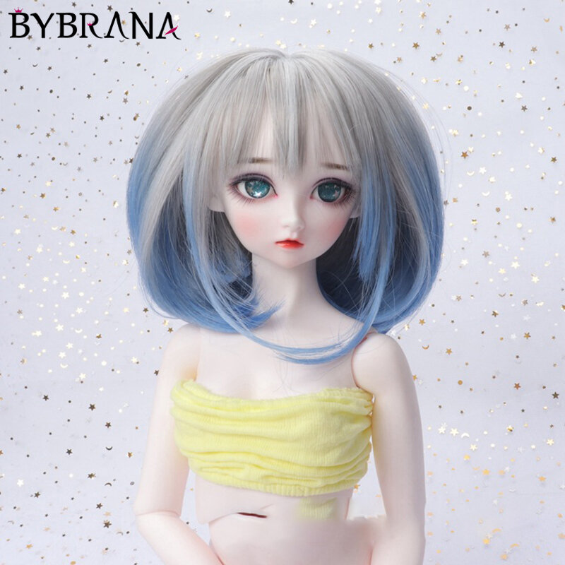 Bybrana Bjd Doll 1/3 1/4 Inner Buckle Short Hair Air Bangs Bob Head
