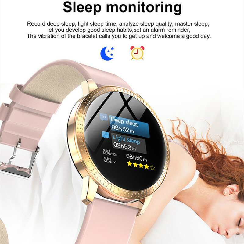 Female Fitness Smart Watch Women Running Reloj Heart Rate Monitor Bluetooth Pedometer Touch Intelligent Sports Watch for Running