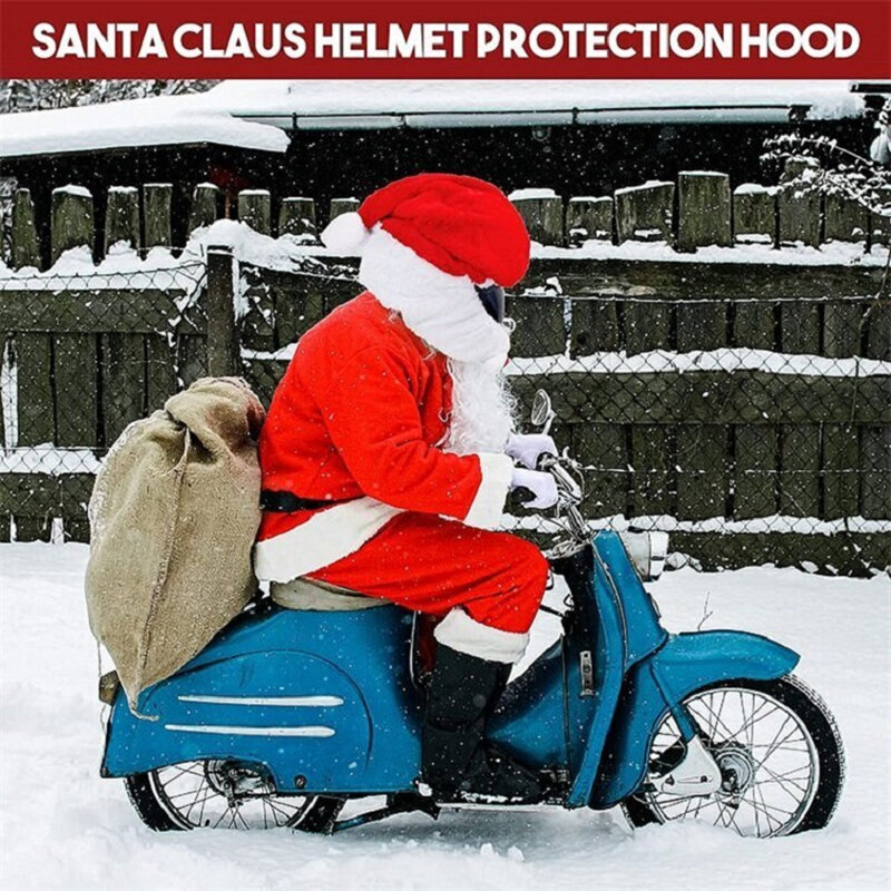 Cascos divertidos de motocicleta Crazy Case crash para cascos completos, suministros de decoración, sombrero, gorra de Navidad, cubierta de regalo, sombrero de Navidad