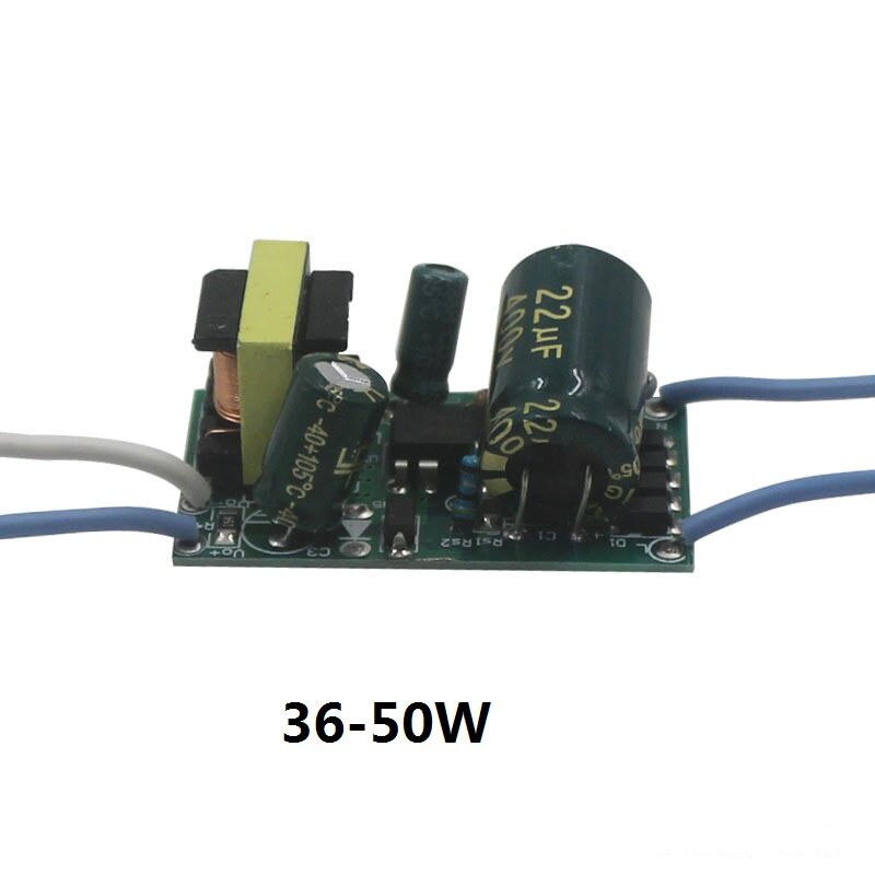 Transformador de iluminación de AC220-265V de entrada de controlador no aislado, adaptador de fuente de alimentación de corriente constante, lámparas LED/foco, 8-50W, 1 ud.