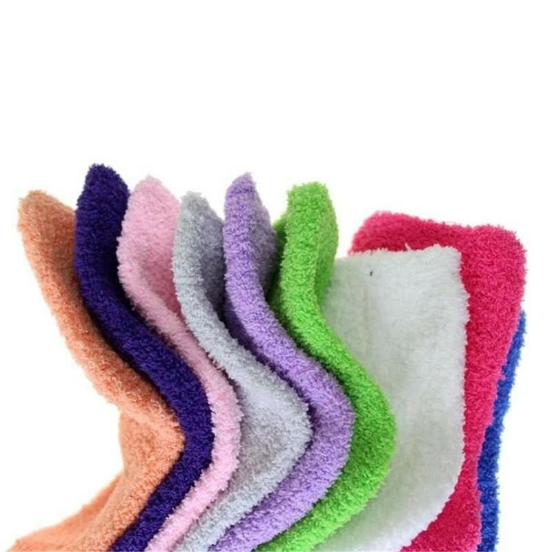Коралловый бархат Главная носки-тапочки для девочек и женщин теплые детские носки, модные подарки пушистые носки до середины сна домашние н...