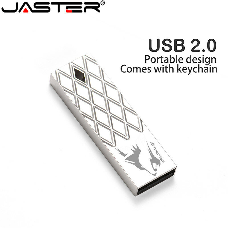 Unidad Flash USB 2,0 con patrón de Metal plateado, 4GB, 8GB, 16GB, 32GB, 64GB, 128GB, capacidad Real, lápiz de memoria con logotipo personalizado