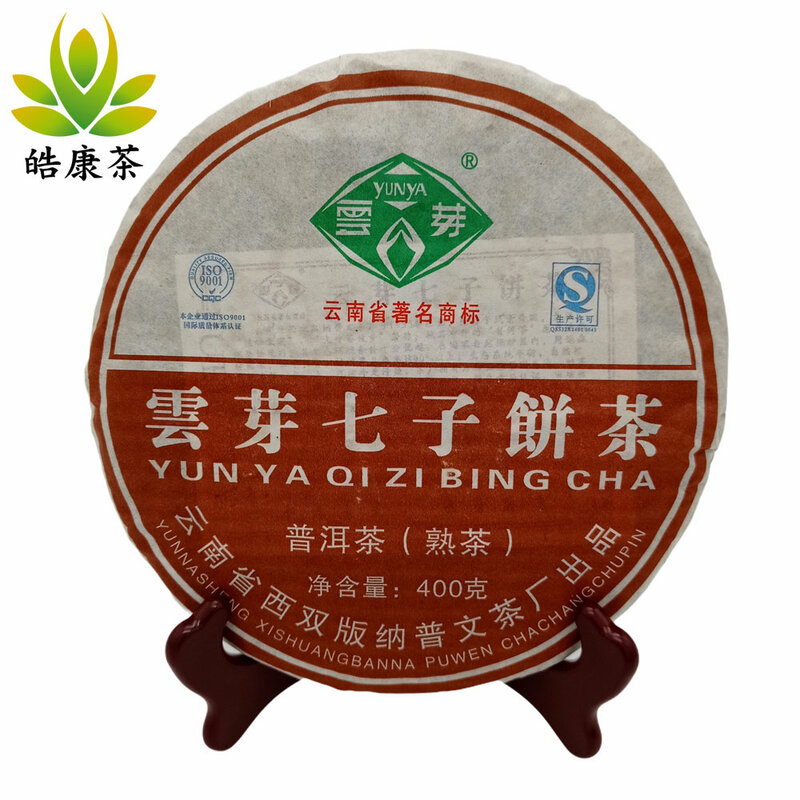 Chá chinês shu puer "seven yun ya"-puwen 400g