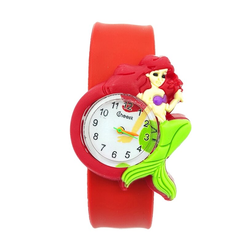 3D Mermaid Watch dzieci zabawki dziewczyny prezent dzieci zegarki kwarcowe proste wodoodporne zegarki dla dzieci dziecko prezenty urodzinowe dla dziecka Kid