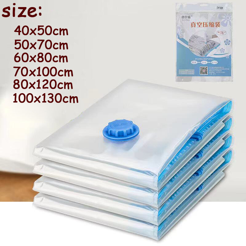 2021New 3 Pcs Thicker Vacuum Storage Bags For Clothes Pillows More Space Saver ZiplockBag Compression  Travel Seal Accessories